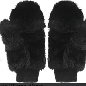 SPRIGS FAUX FUR SHERPA‎ REVERSIBLE MITTENS SIZE L/XL